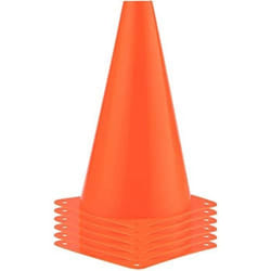 Cônes de marquage - AVENTO - Slalom Soft - Lot de 6 - Hauteur 23cm - Couleur orange - Empilables