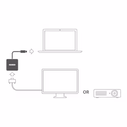 Sitecom CN-371 adaptateur graphique USB 2048 x 1152 pixels Gris