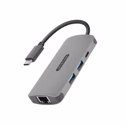 Sitecom CN-378, USB 3.2 Gen 2 (3.1 Gen 2) Type-C, 10,100,1000 Mbit/s, Gris, RJ-45, USB 3.2 Gen 1 (3.1 Gen 1) Type-C, USB 3.2  ...
