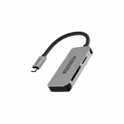 Sitecom MD-066, MMC, MicroSD (TransFlash), SD, SDHC, SDXC, Noir, Gris, 5000 Mbit/s, Aluminium, USB 3.2 Gen 1 (3.1 Gen 1) Type ...