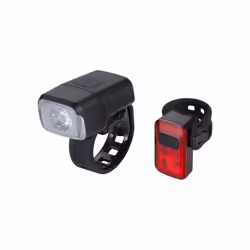 BBB Cycling NanoStrike 400 Combo, Feu arrière + feu avant (set), Noir, Rouge, NEN-EN 15194:2017, LED, Batterie, Lithium Polym ...