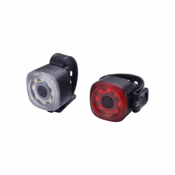 BBB Cycling Spirit, Feu arrière + feu avant (set), Noir, Plastique, LED, Rouge/Blanc, Batterie