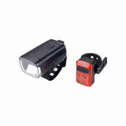 BBB Cycling Stud50 combo, Feu arrière + feu avant (set), Noir, IPX4, LED, Rouge, Blanc, 250 lm