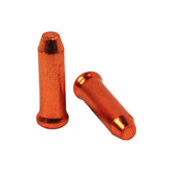 Embouts de câble vélo Birzman - Lot de 10 - Ø23 mm - Aluminium anodisé - Orange