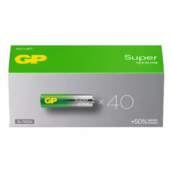 GP Batteries Super Alkaline GPSUP15A984S40, Batterie à usage unique, AA, Alcaline, 1,5 V, 40 pièce(s), 14,5 mm