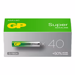 GP Batteries Super Alkaline 8716778921011, Batterie à usage unique, AAA, Alcaline, 1,5 V, 40 pièce(s), 10,5 mm