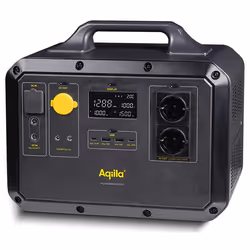 Aqiila 406003, Phosphate de fer lithié (LiFePo4), 35000 mAh, Secteur, Allume-cigare, Solaire, USB, 1568 Wh, Power Delivery, 1 ...