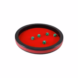 Piste de dés prestige 40 cm noire et rouge - Jeux de société - Pièces & accessoires - Dés & pistes de dés