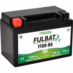 BATTERIE MOTO FULBAT FTX9-BS/ YTX9-BS Etanche au gel 12V / 8Ah