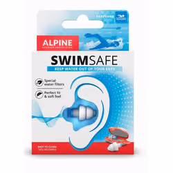 Alpine Swim Safe, Bouchons d'oreilles réutilisables, Élastomères thermoplastiques (TPE), Vert, Blanc, 2 pièce(s), Boîte