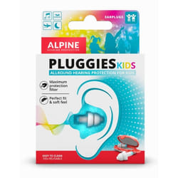 Alpine Pluggies Kids Bouchons d'oreilles réutilisables Bleu, Blanc 2 pièce(s)