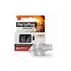 Alpine PartyPlug - Gehörschutz für Musik, Konzerte & Festival, Gratis Miniboxx, transparent