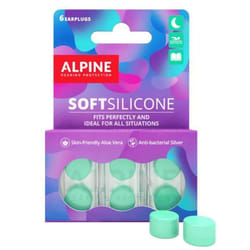 Alpine SoftSilicone Bouchons d'oreilles réutilisables Vert 6 pièce(s)