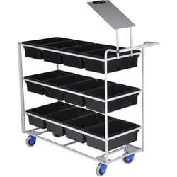 MATADOR, Chariot de préparation de commandes, gris, pour 12