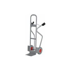 Diable en acier support en l, maximum 350kg, avec roues increvable. Matador