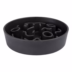 District 70 BAMBOO Slow Feeder, Chien, Bambou, Anthracite, Gamelle à nourriture pour animaux de compagnie, Monochromatique, 2 ...