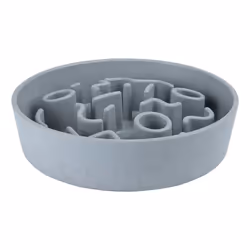 District 70 BAMBOO Slow Feeder, Chien, Bambou, Bleu, Gamelle à nourriture pour animaux de compagnie, Monochromatique, 1,2 L