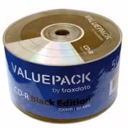 Traxdata CD-R 52x Valuepack, CD-R, 120 mm, 700 Mo, Fuseau, 50 pièce(s)