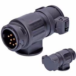 Adaptateur pour remorque 7 á 13 pins imperméable. Adecua pour une remorque standard européenne. Etabli la conextion entre le  ...