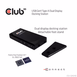 CLUB3D USB Gen1 Type A Dual Display Docking Station - Vue supplémentaire 14
