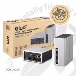 CLUB3D The Club 3D CSV-3104D USB 3.2 Gen 1 4K UHD at 30Hz Mini Docking Station Ultra slim design - Vue supplémentaire 10