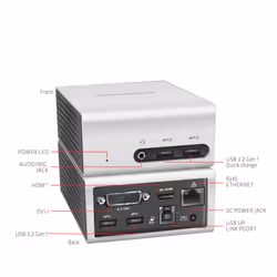 CLUB3D The Club 3D CSV-3104D USB 3.2 Gen 1 4K UHD at 30Hz Mini Docking Station Ultra slim design - Vue supplémentaire 6