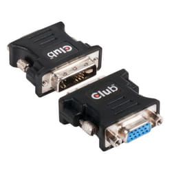 CLUB3D DVI to VGA video converter/adapter DVI-I Noir
