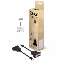 CLUB3D Mini DisplayPort to DVI-D Active Adapter Cable, 0,2 m, Mini DisplayPort, DVI-D, Mâle, Femelle, 2560 x 1600 pixels