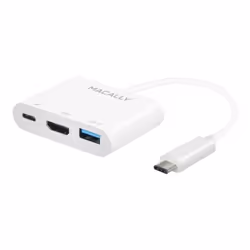 Macally UCHDMI4K, USB 3.2 Gen 1 (3.1 Gen 1) Type-C, Blanc, HDMI, USB 2.0, 58,4 mm, 14 mm, 178 mm
