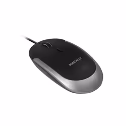 Macally DYNAMOUSE-SG, Ambidextre, Optique, USB Type-A, 1600 DPI, Noir, Gris