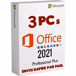 OFFICE 2021 PRO PLUS 3 PC - En Téléchargement - Envoi Rapide par MAIL - Facture Automatique !