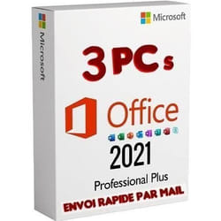 OFFICE 2021 PRO PLUS 3 PC - En Téléchargement - Envoi Rapide par MAIL - Facture Automatique !
