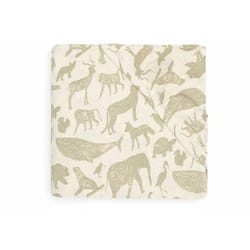 Jollein 511-507-67043 Taie d'oreiller 60 x 120 cm Olive Feuilles de vérification équipés