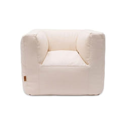 Fauteuil Pouf Enfant Blanc Twill Natural