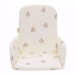 Jollein 019-531-67103, Coussin pour chaise haute bébé, Blanc, Polyuréthane, Élastomère thermoplastique (TPE), Polyester, Moti ...