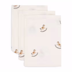 Jollein 536-848-67103, Coton, Motif, Blanc, Serviette de toilette, 3 pièce(s)