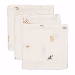 Jollein 537-848-67090, Blanc, Coton, Carré, Motif animal, 310 mm, 310 mm