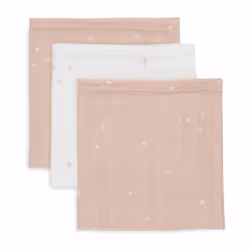 Jollein 537-848-67101, Rose, Blanc, Coton, Carré, 310 mm, 310 mm, 3 pièce(s)