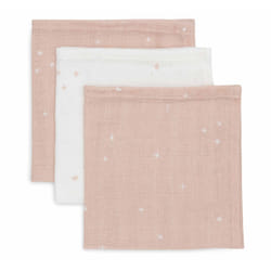Jollein 537-848-67101 serviette 3 pièce(s) Rose, Blanc Coton