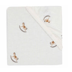 Jollein 511-501-67103 Taie d'oreiller 50 x 80 cm Coton Blanc Feuilles de vérification équipés