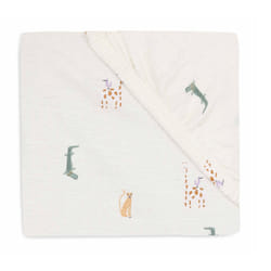 Jollein 511-507-67090 Taie d'oreiller 60 x 120 cm Coton Multicolore, Blanc Feuilles de vérification équipés