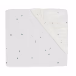 Jollein 511-565-67102, Feuilles de vérification équipés, Coton, Blanc, Motif, Garçon/Fille, 75 x 140 cm