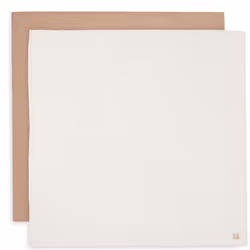 Jollein 535-852-00105, Couverture à emmailloter, Marron, Ivoire, Monochromatique, Coton, L, Garçon/Fille