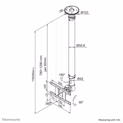 Neomounts support de plafond pour écran - Vue supplémentaire 8