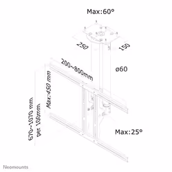 Neomounts support de plafond pour écran