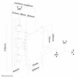 Neomounts support mural pour tv/moniteur