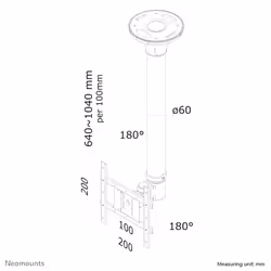 Neomounts support de plafond pour écran - Vue supplémentaire 7