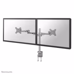 Neomounts support moniteur de bureau, Pince, 6 kg, 35,6 cm (14"), 68,6 cm (27"), 100 x 100 mm, Argent