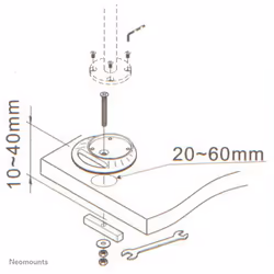 Neomounts support de bureau grommet