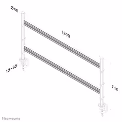 Neomounts barre de bureau ecran plat